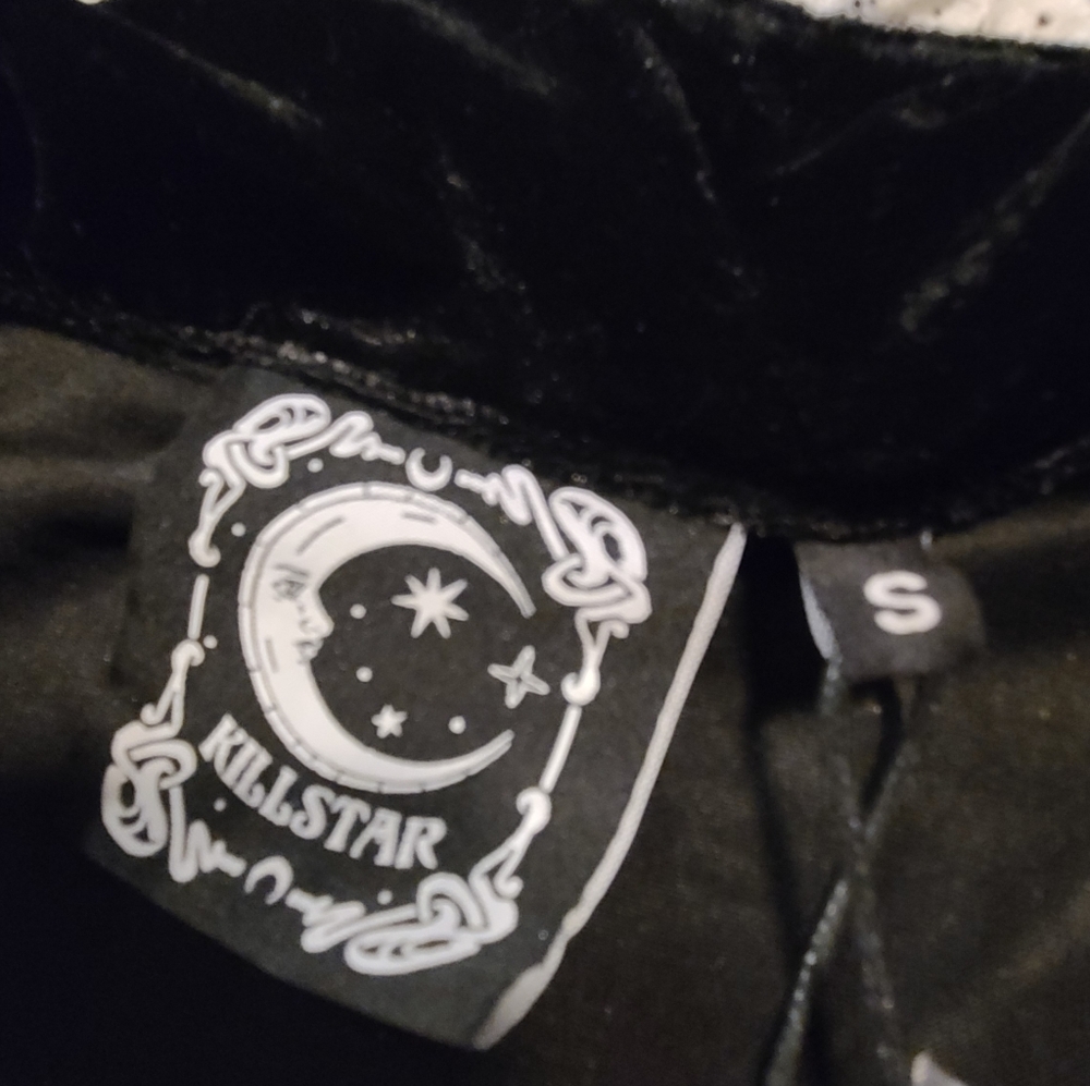 NWT Killstar Every Mourning Dress, Black Velvet, Small - Picture 4 of 10